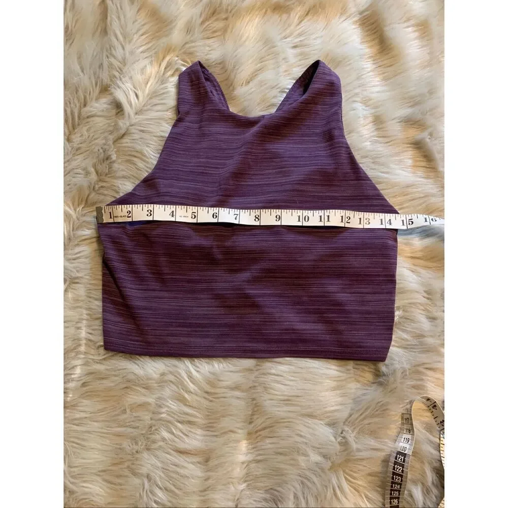 ATHLETA Conscious Space Dye Crop Bra Purple Medium